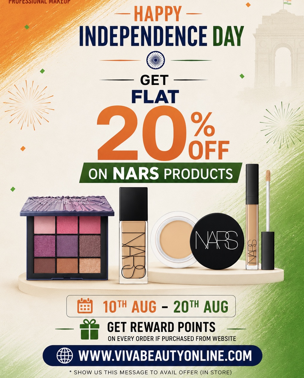 NARS 20% FLAT OFF